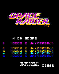 Space Raider Title Screen